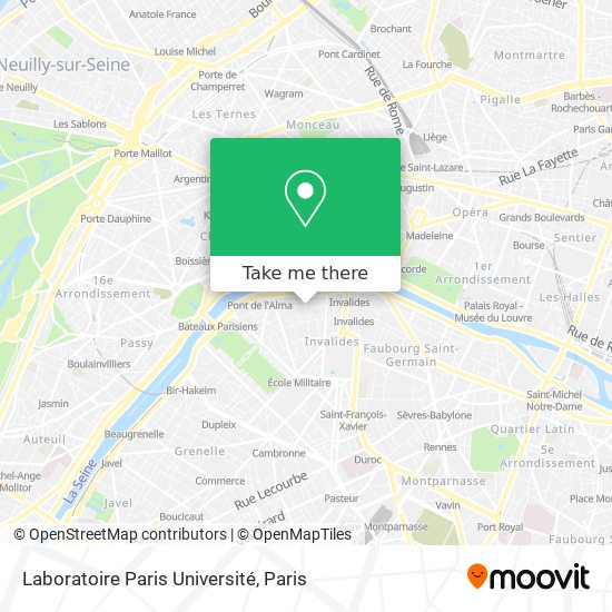 Laboratoire Paris Université map