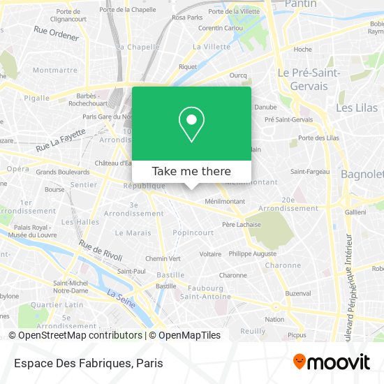 Espace Des Fabriques map