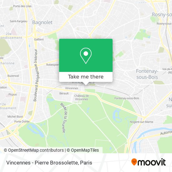 Mapa Vincennes - Pierre Brossolette