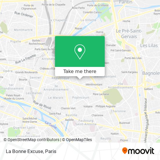 La Bonne Excuse map