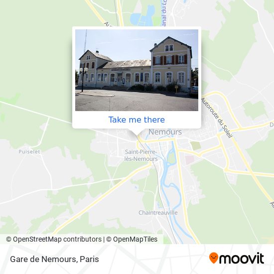Gare de Nemours map