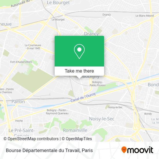 Bourse Départementale du Travail map