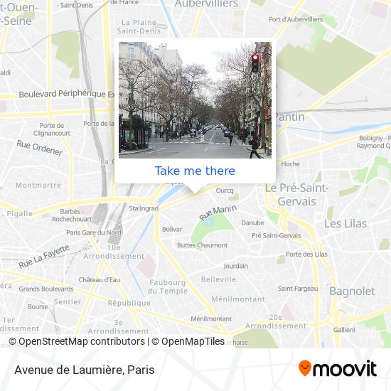 Avenue de Laumière map