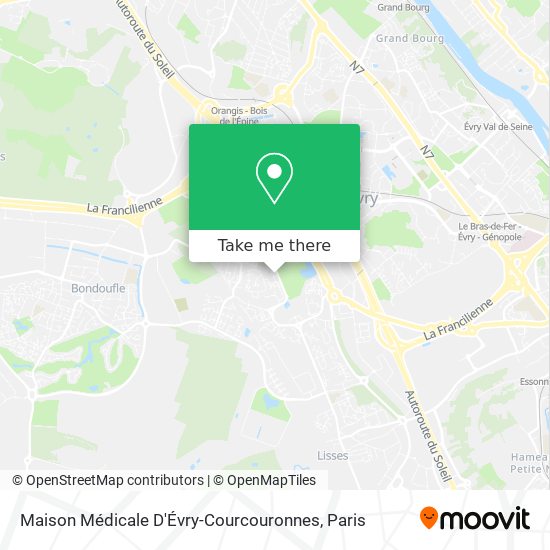 Mapa Maison Médicale D'Évry-Courcouronnes
