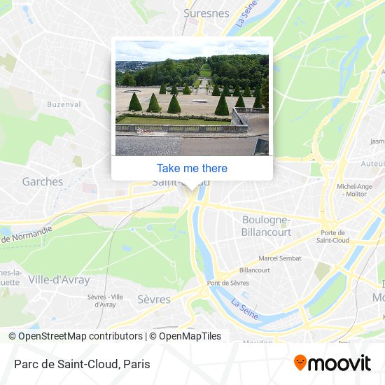 Mapa Parc de Saint-Cloud