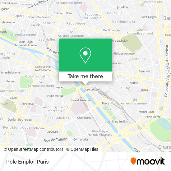 Pôle Emploi map