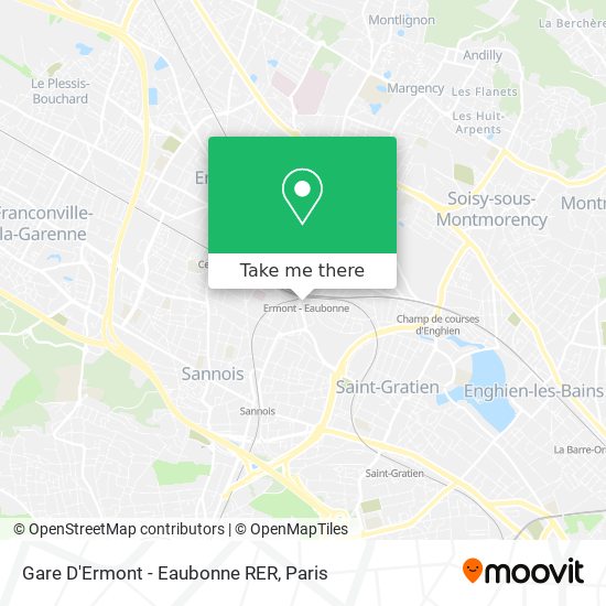 Mapa Gare D'Ermont - Eaubonne RER