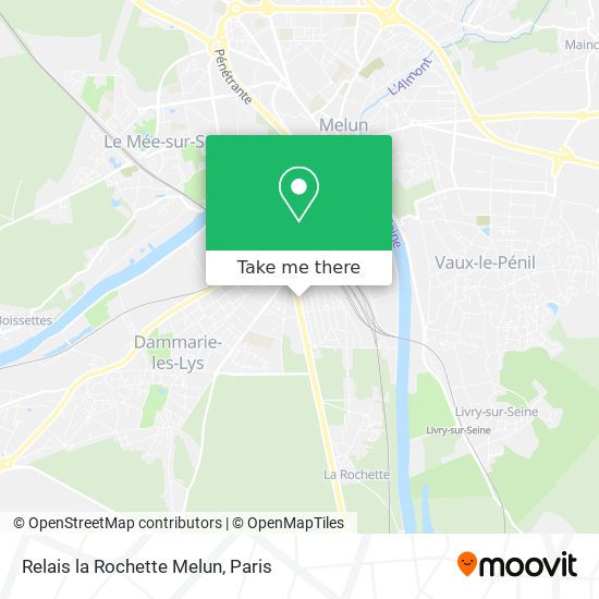 Relais la Rochette Melun map