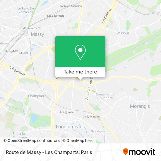Route de Massy - Les Champarts map