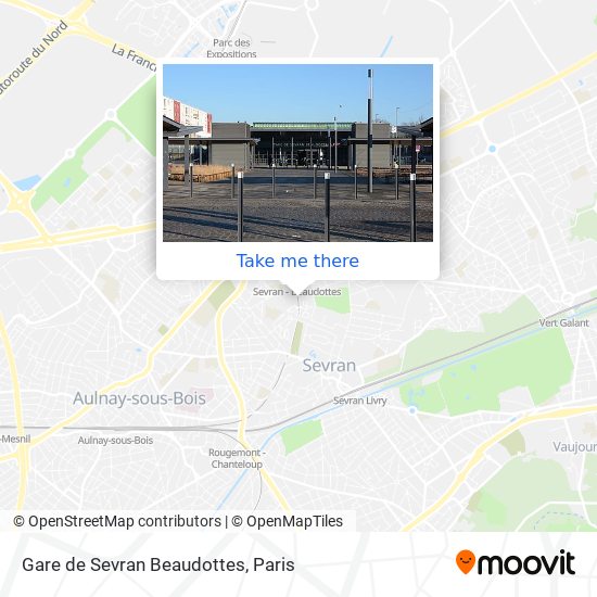 Mapa Gare de Sevran Beaudottes