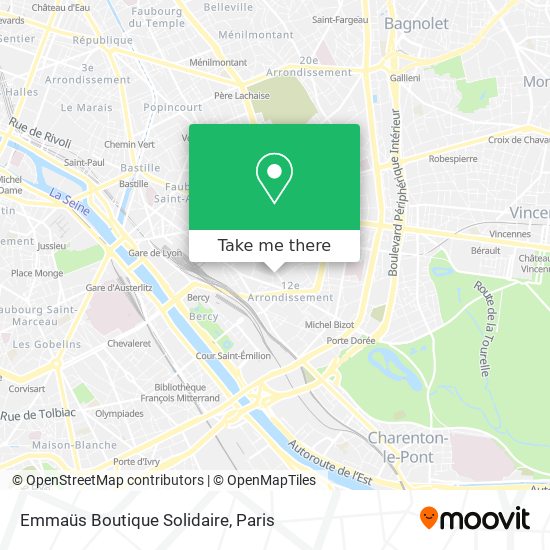 Mapa Emmaüs Boutique Solidaire