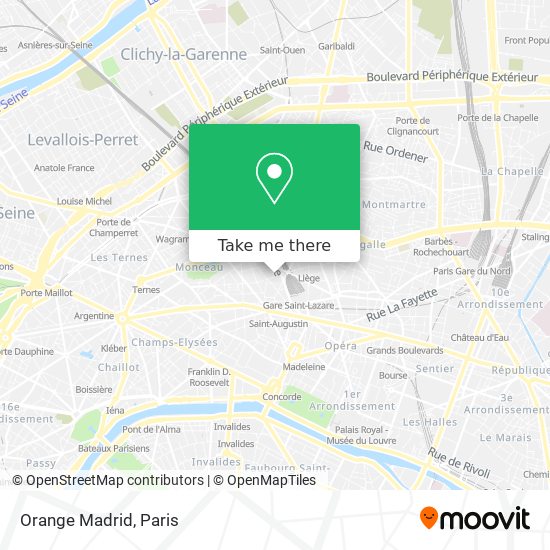 Orange Madrid map