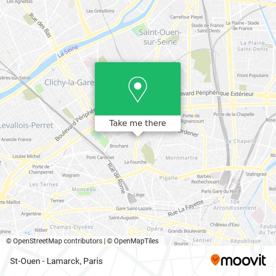 Mapa St-Ouen - Lamarck