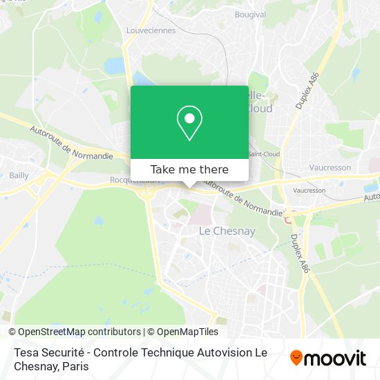 Tesa Securité - Controle Technique Autovision Le Chesnay map