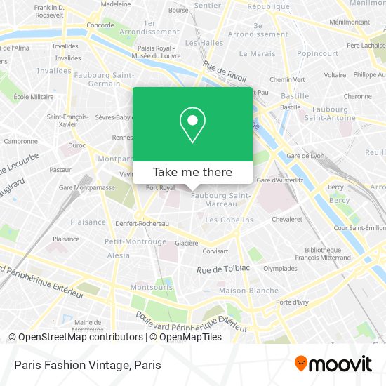 Mapa Paris Fashion Vintage