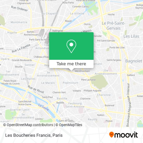 Mapa Les Boucheries Francis