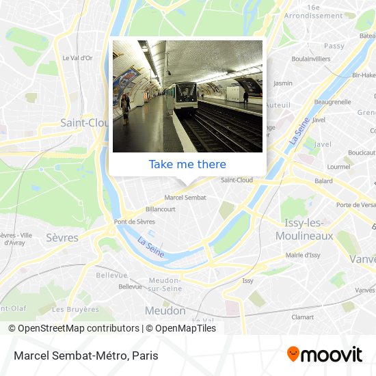 Mapa Marcel Sembat-Métro