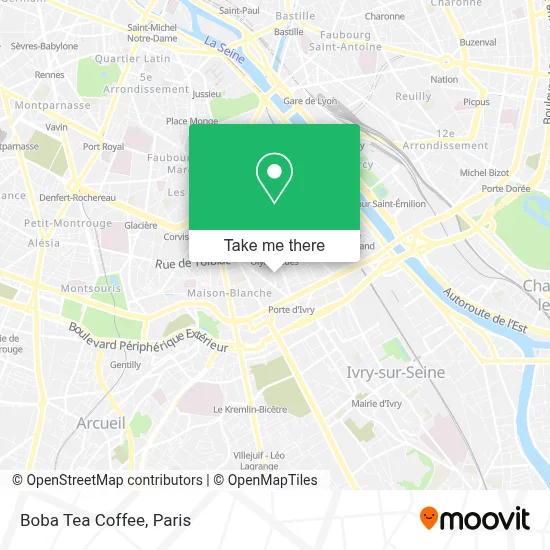 Boba Tea Coffee map