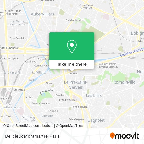 Mapa Délicieux Montmartre