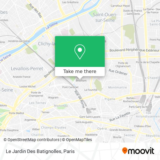 Le Jardin Des Batignolles map