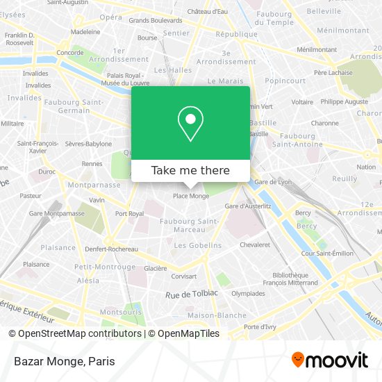 Bazar Monge map