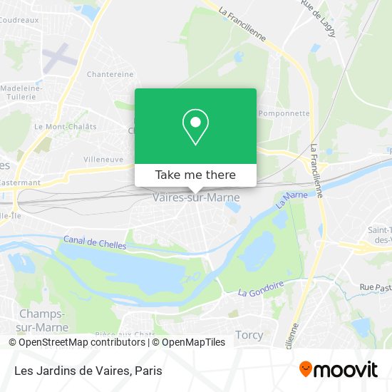 Mapa Les Jardins de Vaires