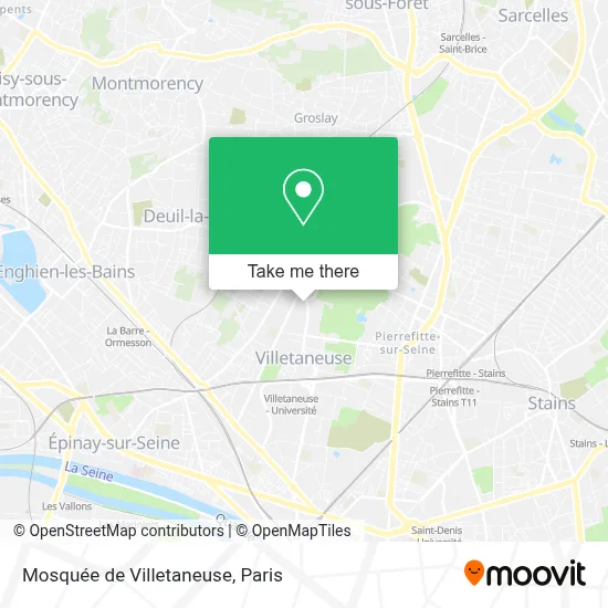 Mosquée de Villetaneuse map