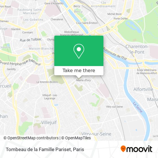 Mapa Tombeau de la Famille Pariset