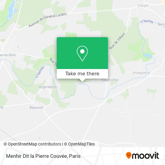 Menhir Dit la Pierre Couvée map