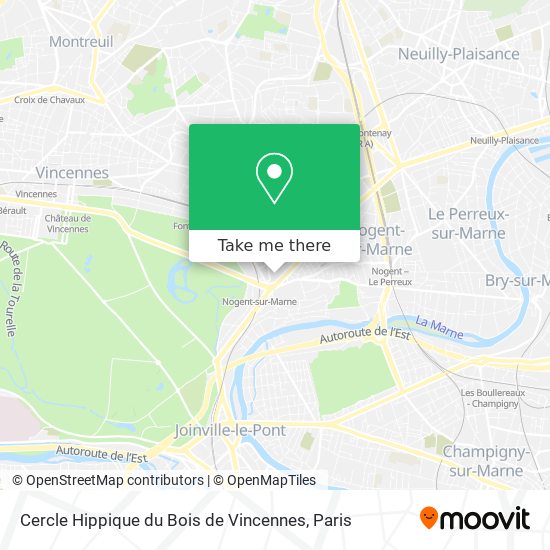 Cercle Hippique du Bois de Vincennes map