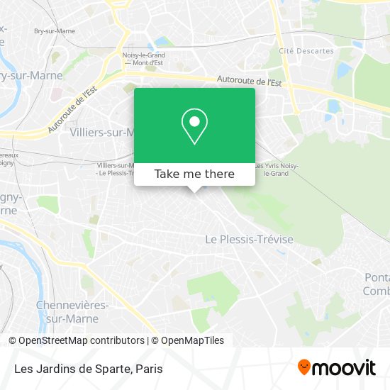 Les Jardins de Sparte map