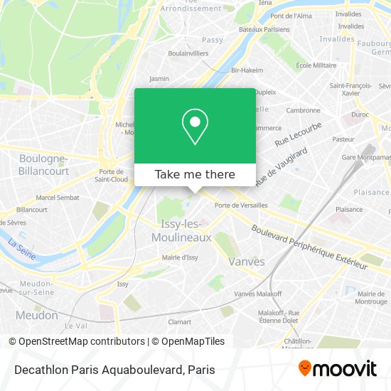 Mapa Decathlon Paris Aquaboulevard