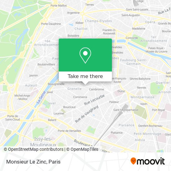 Mapa Monsieur Le Zinc