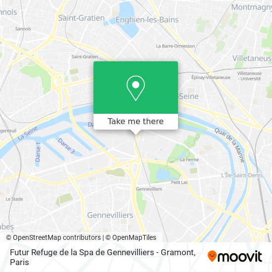 Futur Refuge de la Spa de Gennevilliers - Gramont map