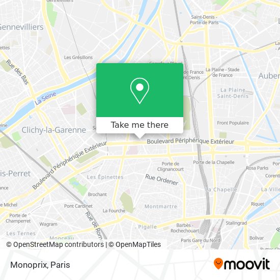 Mapa Monoprix