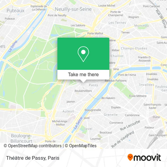 Théâtre de Passy map