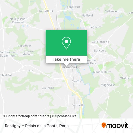 Mapa Rantigny – Relais de la Poste