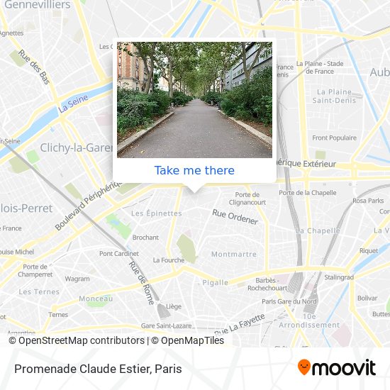 Promenade Claude Estier map