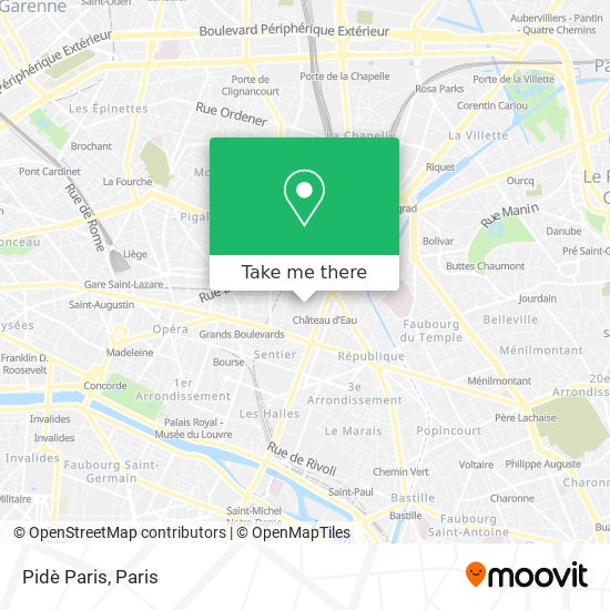 Pidè Paris map