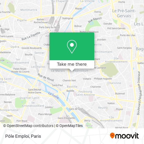 Pôle Emploi map