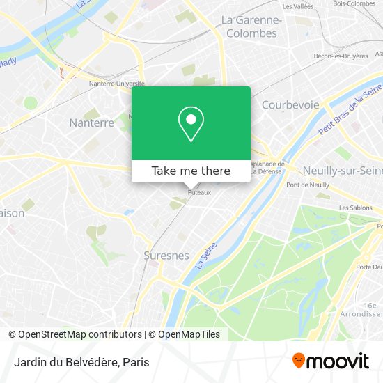 Jardin du Belvédère map