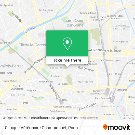 Clinique Vétérinaire Championnet map
