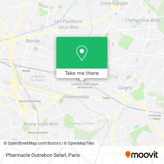 Mapa Pharmacie Outrebon Selarl