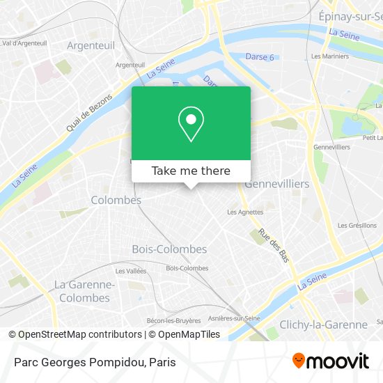 Parc Georges Pompidou map
