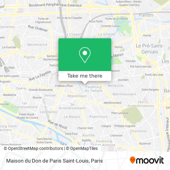 Maison du Don de Paris Saint-Louis map