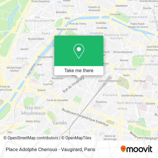 Place Adolphe Cherioux - Vaugirard map