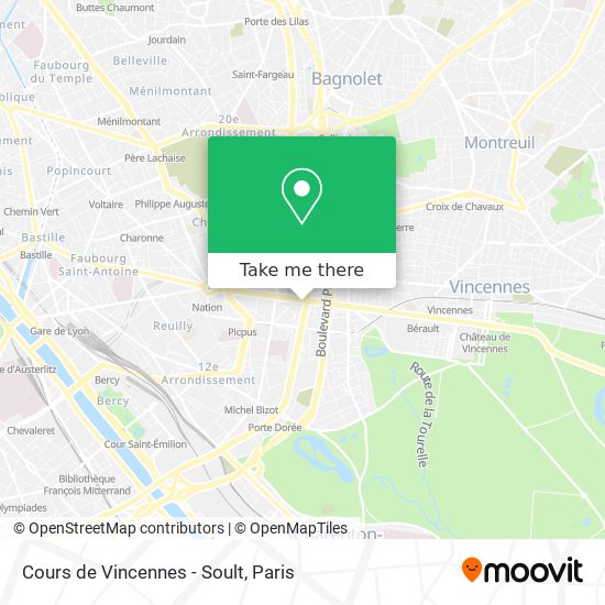 Cours de Vincennes - Soult map