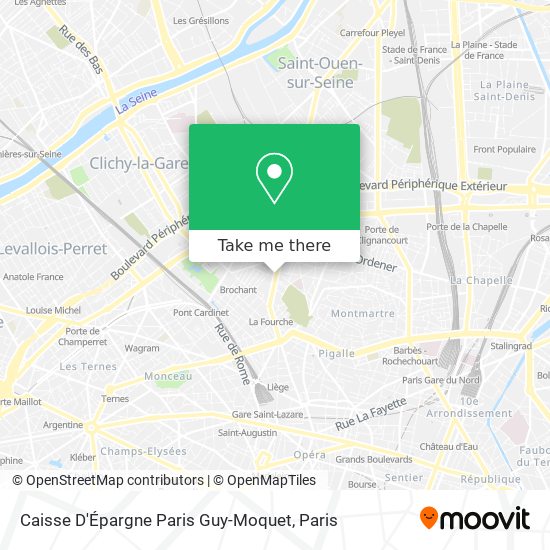 Caisse D'Épargne Paris Guy-Moquet map