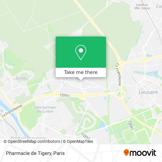 Pharmacie de Tigery map