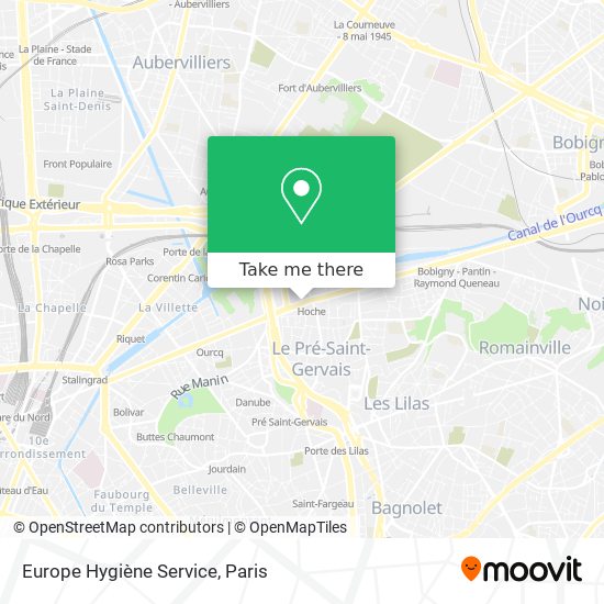 Europe Hygiène Service map